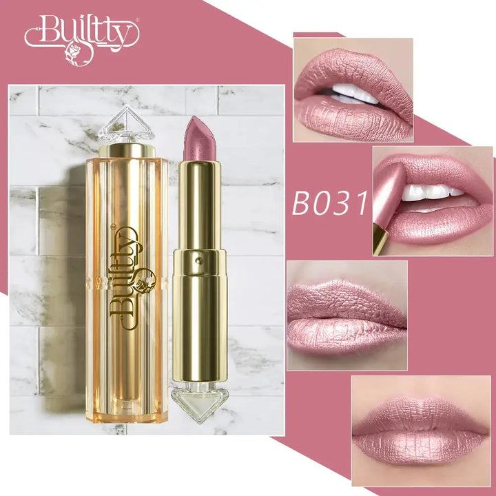 Rouge à Lèvres Mat Longue Tenue - Couleur Chair Étanche 12 Teintes Nude et Vives - Rose clair nude