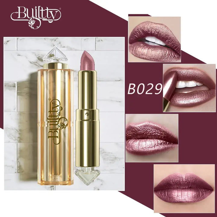 Rouge à Lèvres Mat Longue Tenue - Couleur Chair Étanche 12 Teintes Nude et Vives - Prune foncé