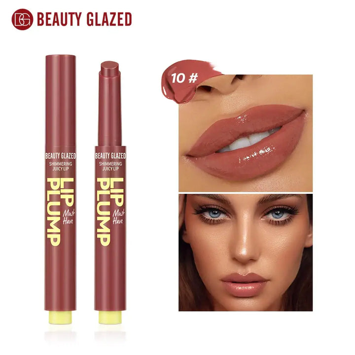 Rouge à Lèvres Scintillant Hydratant Beauty Glazed - Maquillage Femme Idée Cadeau - Brun chaud