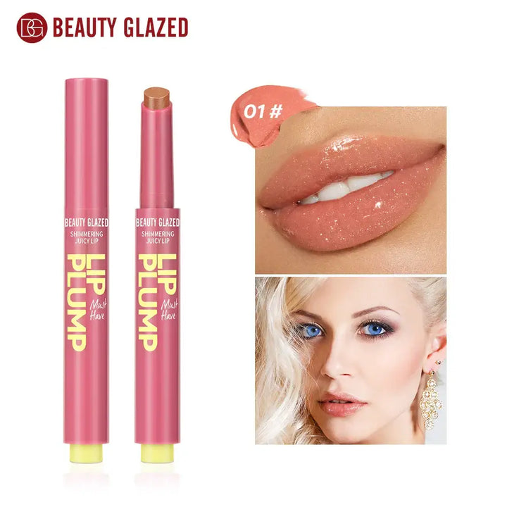 Rouge à Lèvres Scintillant Hydratant Beauty Glazed - Maquillage Femme Idée Cadeau - Nude beige