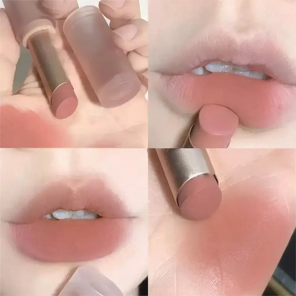 Rouge à Lèvres Velours Hydratant - Teinte Nude Abricot Résistante & Longue Tenue