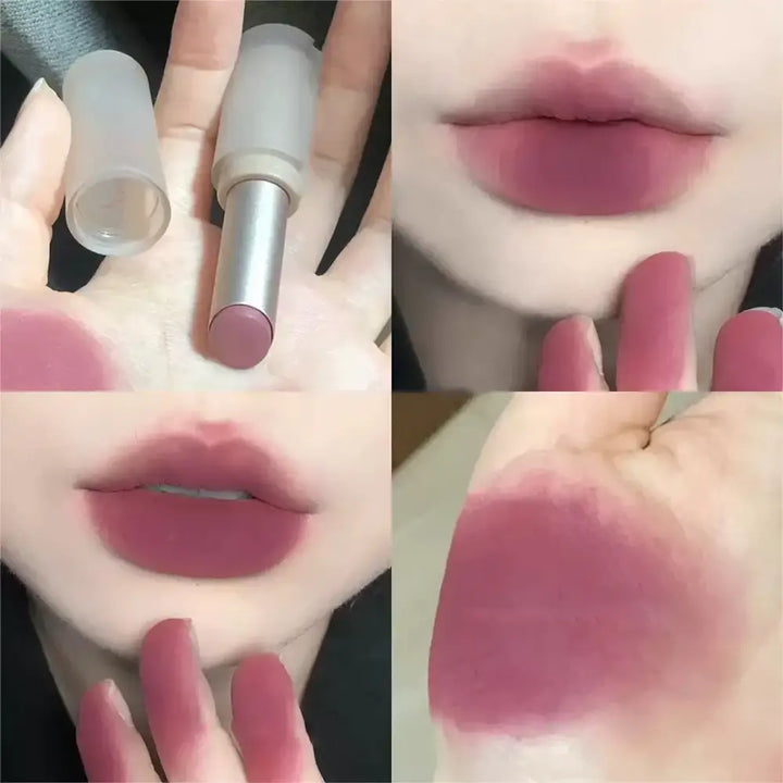 Rouge à Lèvres Velours Hydratant - Teinte Nude Abricot Résistante & Longue Tenue - Prune Tendre