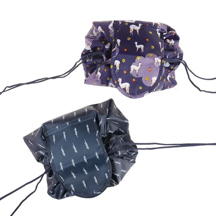 Sac de Maquillage Portable - Grande Capacité avec Cordon de Serrage