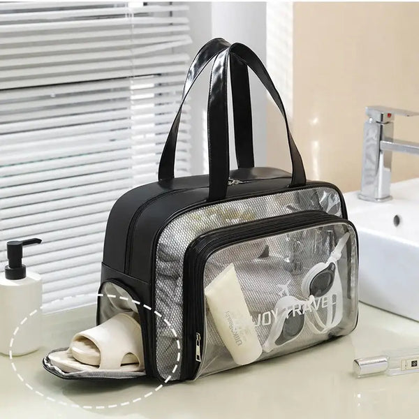 Sac de Plage en Maille - Compartiment Chaussures & Fermeture Éclair