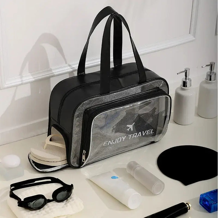 Sac de Plage en Maille - Compartiment Chaussures & Fermeture Éclair