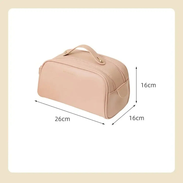 Sac de Rangement Cosmétique en Cuir PU - Grande Capacité & Portable