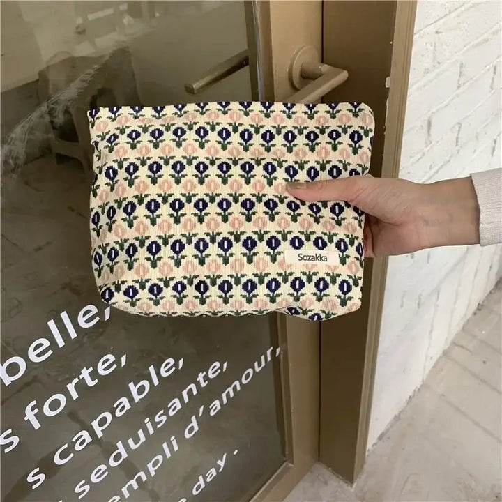Sac de Toilette Grande Capacité - Trousse Floral Rétro & Pochette Maquillage - 23