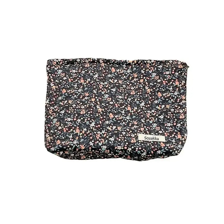 Sac de Toilette Grande Capacité - Trousse Floral Rétro & Pochette Maquillage