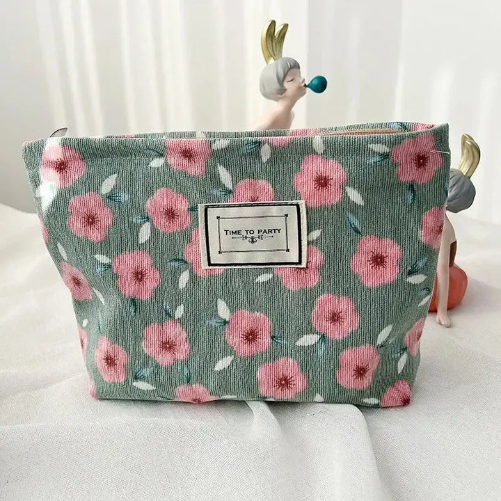 Sac de Toilette Grande Capacité - Trousse Floral Rétro & Pochette Maquillage - 5
