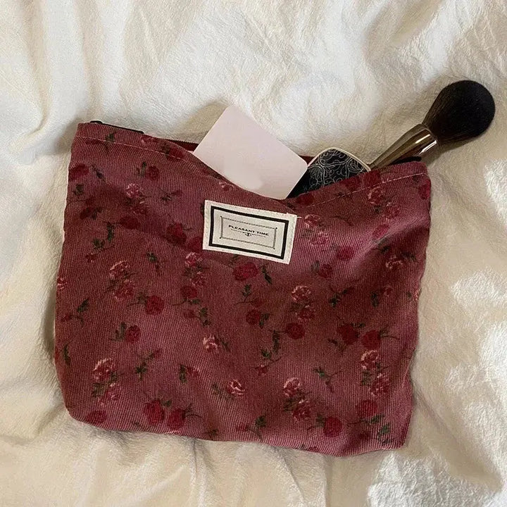 Sac de Toilette Grande Capacité - Trousse Floral Rétro & Pochette Maquillage - 20