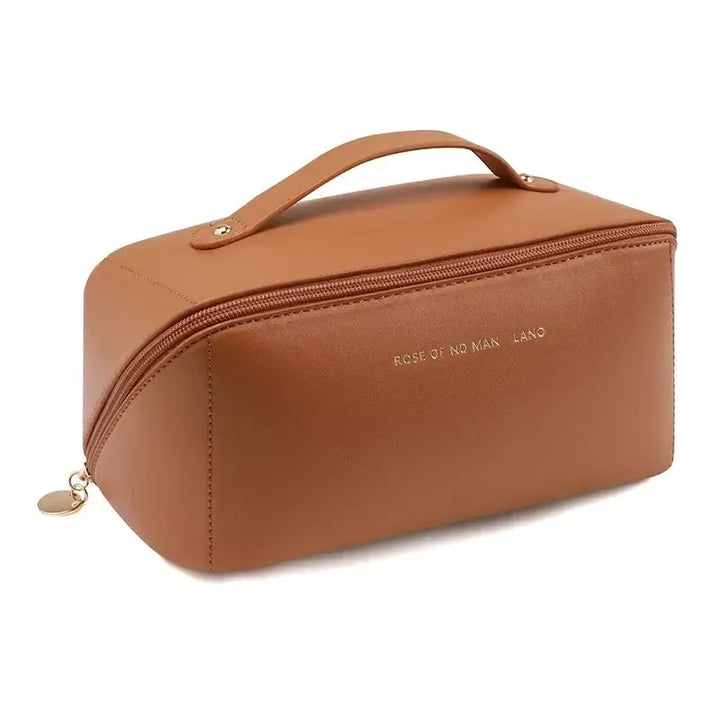 Sac de Voyage à Maquillage - Grande Capacité Étanche Multifonction Portable - Brun