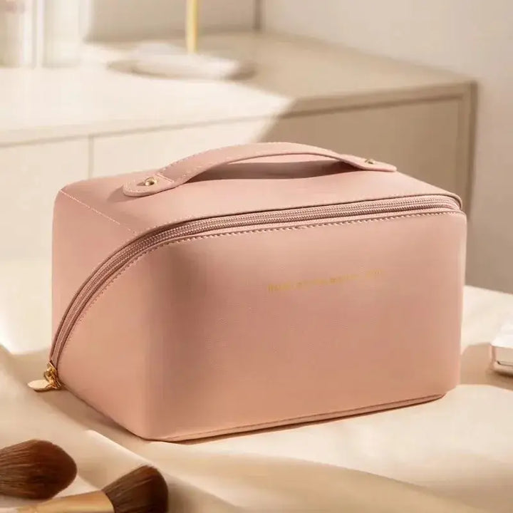 Sac de Voyage Cosmétiques - Grande Capacité Compacte et Pratique - Rose