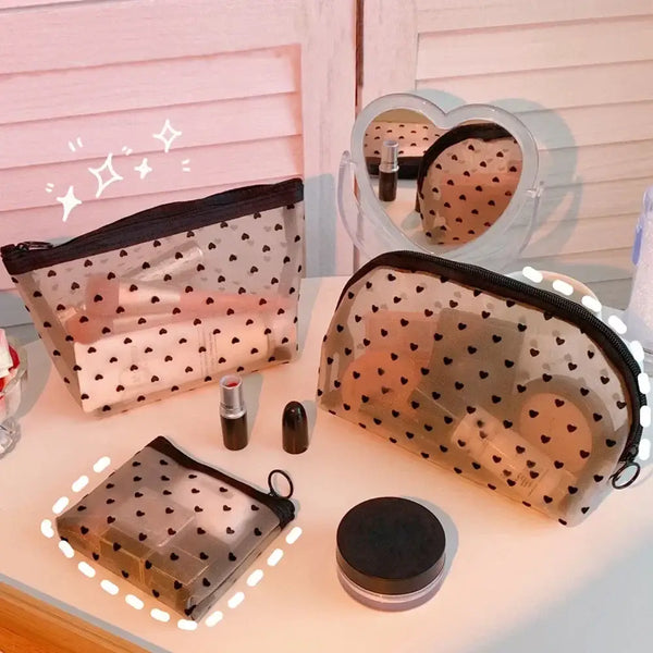 Sac Maquillage Transparent - Fermeture Éclair & Rangement Voyage
