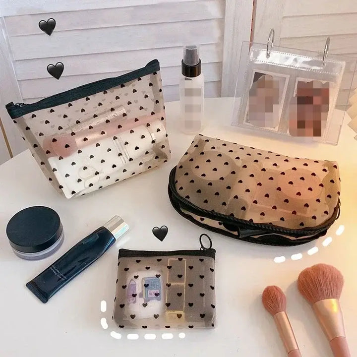 Sac Maquillage Transparent - Fermeture Éclair & Rangement Voyage