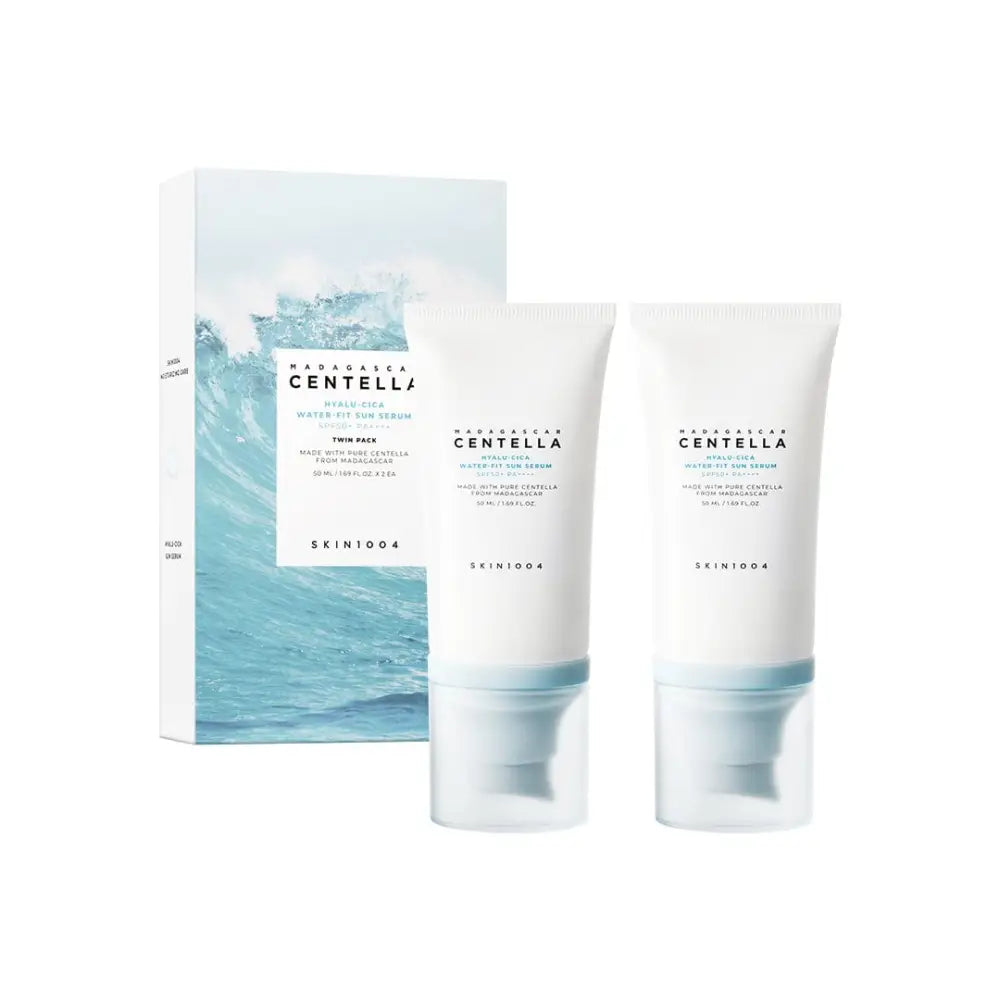 Skin1004 Sérum Solaire Hyalu‑Cica Water-Fit: Centella + Hydratation – 15/50/100 ml - 50ml*2 (Twin Pack) - Novaa skin