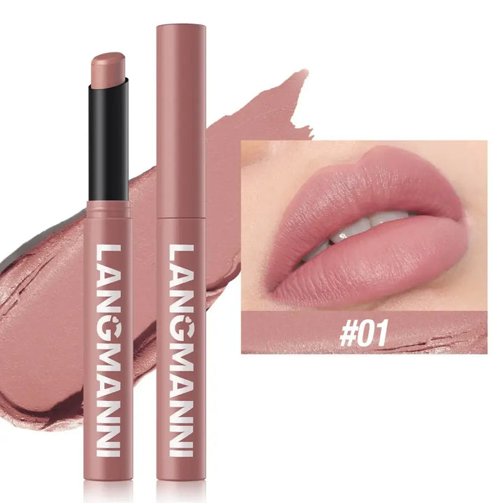 Stylo Rouge à Lèvres Waterproof Nude - Velours Longue Tenue 12 Couleurs - Nude beige