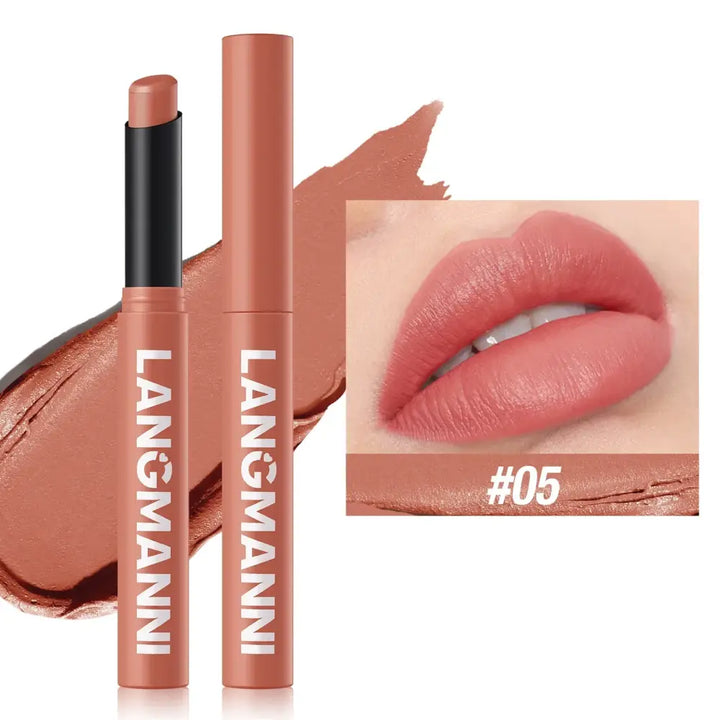 Stylo Rouge à Lèvres Waterproof Nude - Velours Longue Tenue 12 Couleurs - Nude doré