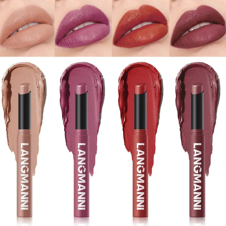 Stylo Rouge à Lèvres Waterproof Nude - Velours Longue Tenue 12 Couleurs