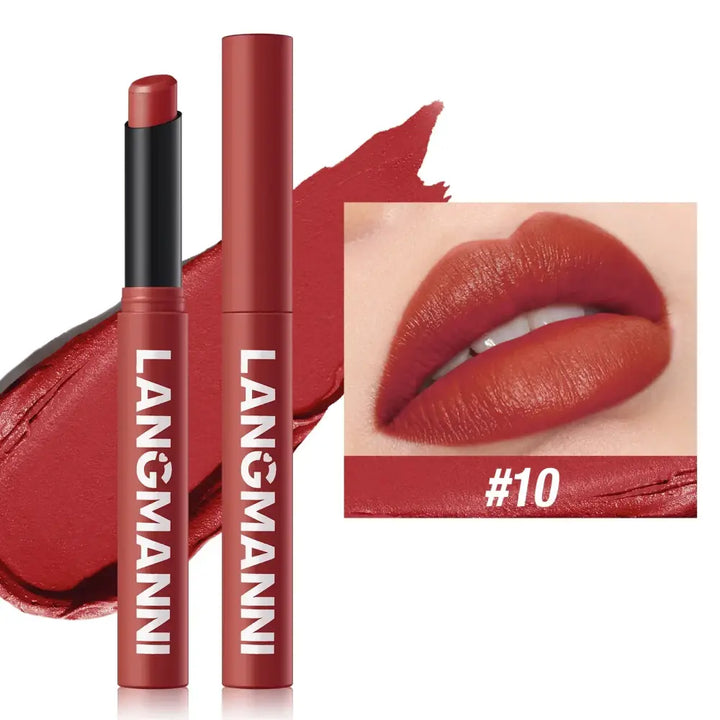 Stylo Rouge à Lèvres Waterproof Nude - Velours Longue Tenue 12 Couleurs - Rouge orangé