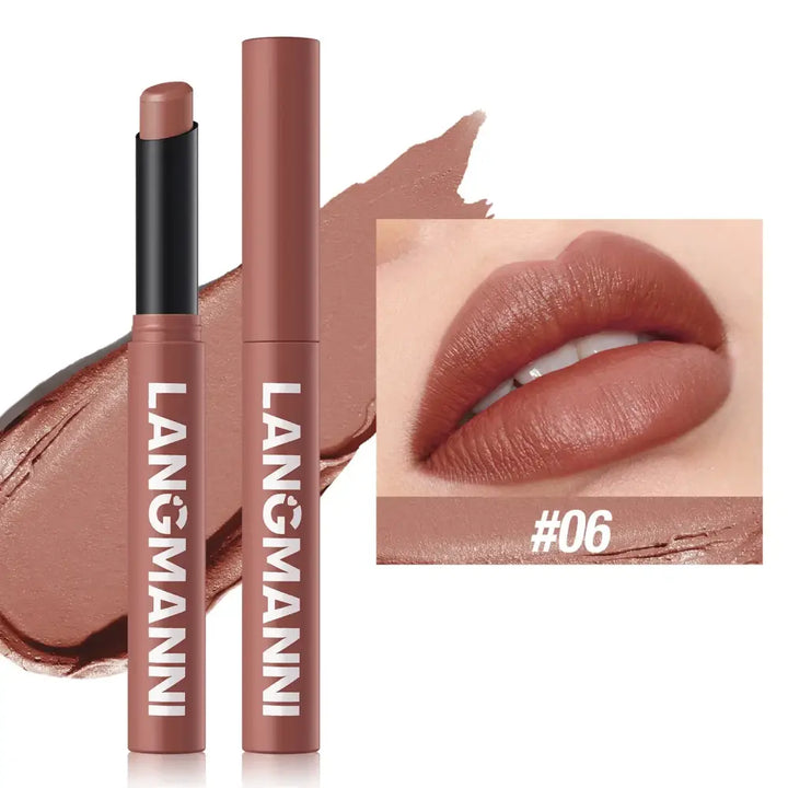Stylo Rouge à Lèvres Waterproof Nude - Velours Longue Tenue 12 Couleurs - Marron clair