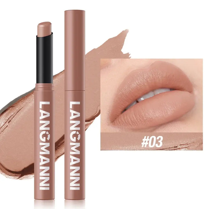 Stylo Rouge à Lèvres Waterproof Nude - Velours Longue Tenue 12 Couleurs - Nude pêche
