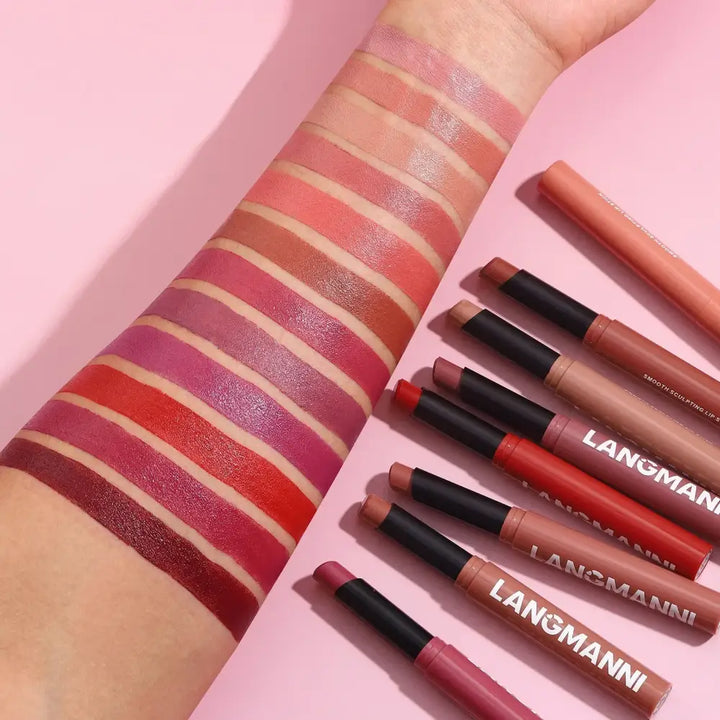 Stylo Rouge à Lèvres Waterproof Nude - Velours Longue Tenue 12 Couleurs