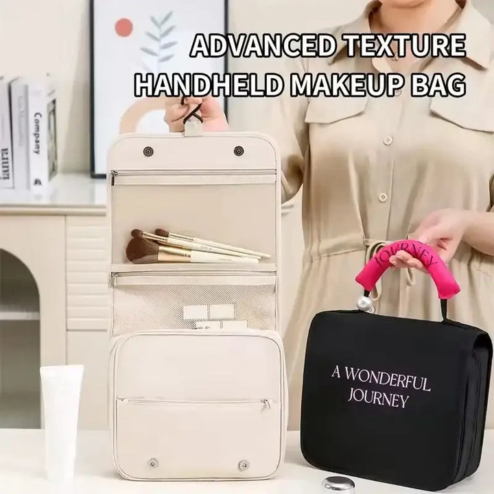 Trousse de Maquillage en Cuir - Étanche & Idéale pour le Voyage