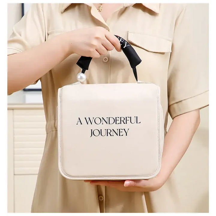 Trousse de Maquillage en Cuir - Étanche & Idéale pour le Voyage