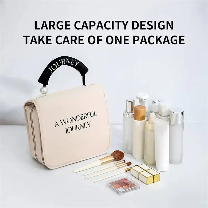 Trousse de Maquillage en Cuir - Étanche & Idéale pour le Voyage