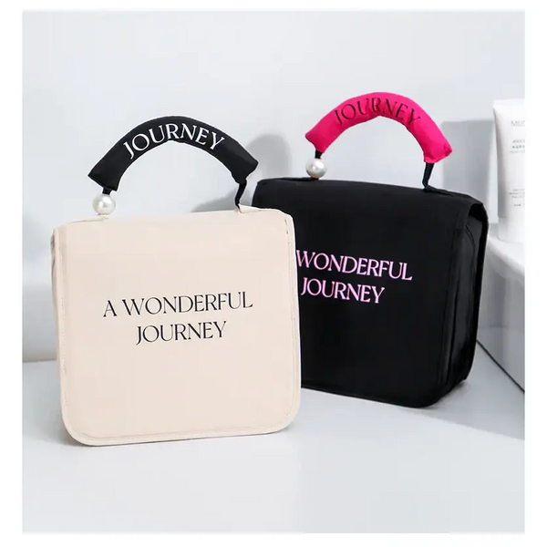 Trousse de Maquillage en Cuir - Étanche & Idéale pour le Voyage