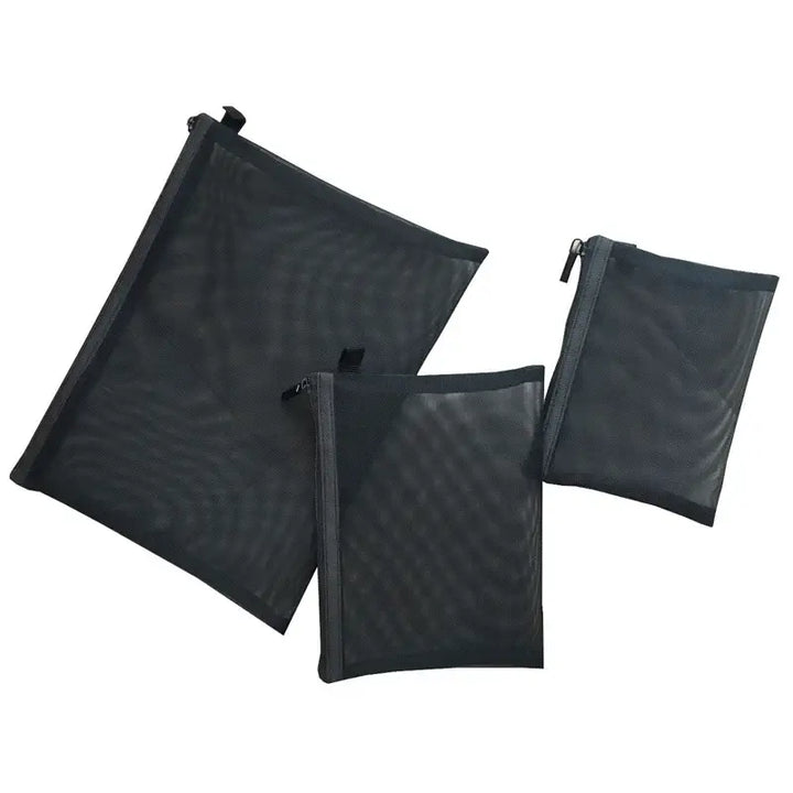 Trousse de Maquillage en Maille - Pochette Rangement Multifonction Compacte