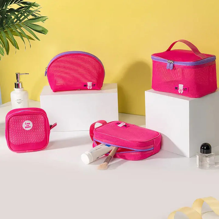 Trousse de Maquillage Étanche - Portable avec Fermeture Éclair