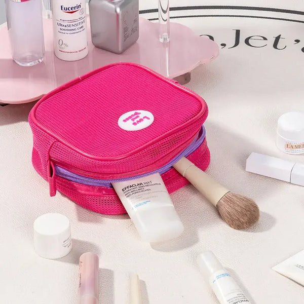 Trousse de Maquillage Étanche - Portable avec Fermeture Éclair