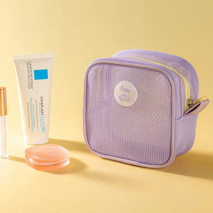 Trousse de Maquillage Étanche - Portable avec Fermeture Éclair