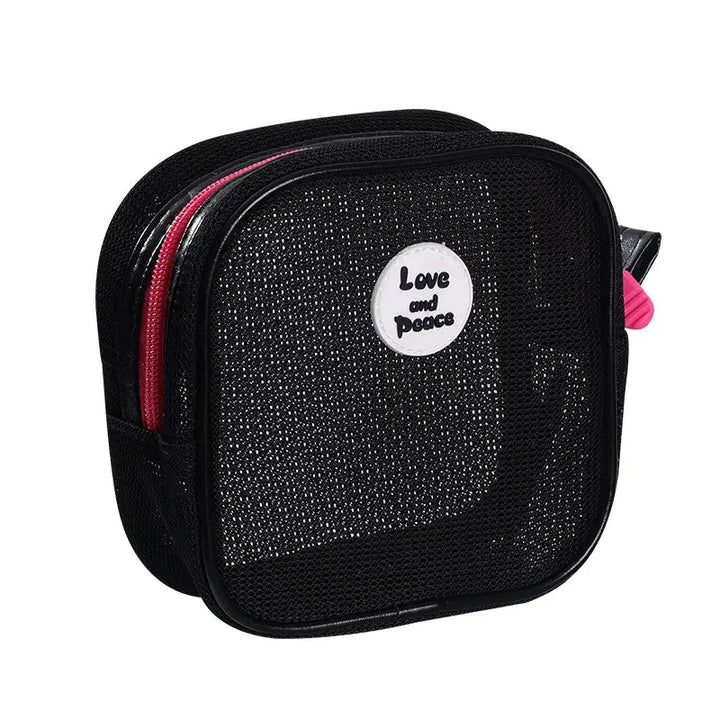 Trousse de Maquillage Étanche - Portable avec Fermeture Éclair - Noir