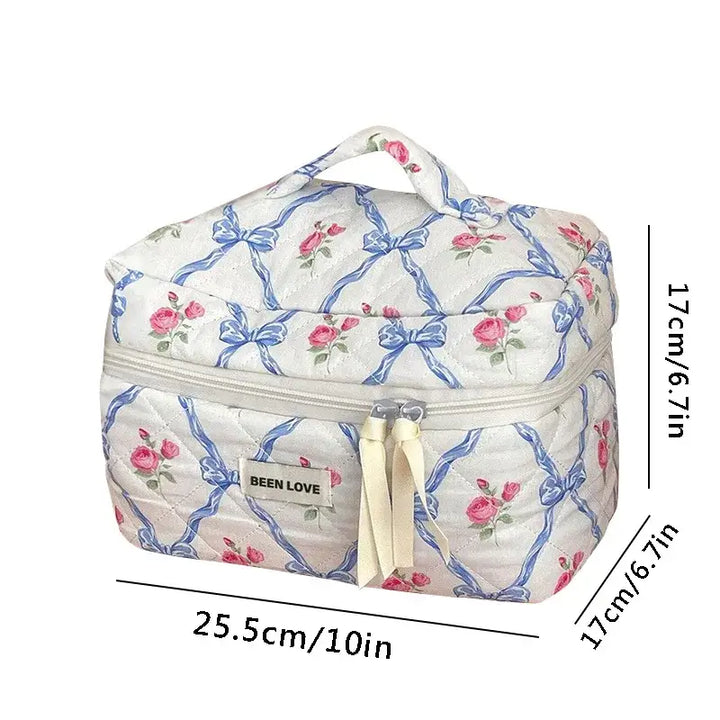 Trousse de Maquillage Femme - Grande Capacité & Portable pour Voyage - Boucle - L