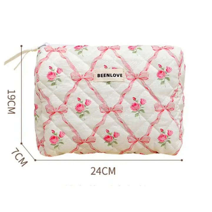 Trousse de Maquillage Femme - Grande Capacité & Portable pour Voyage - Rose - M