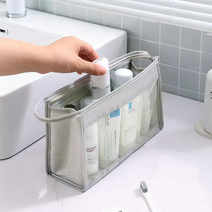 Trousse de Maquillage Grande Capacité - Maille Légère Séchage Rapide