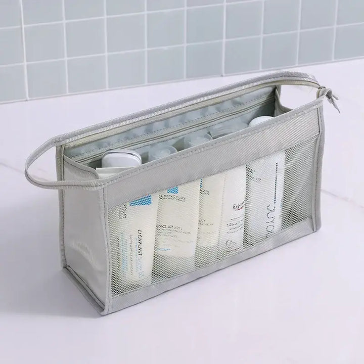 Trousse de Maquillage Grande Capacité - Maille Légère Séchage Rapide