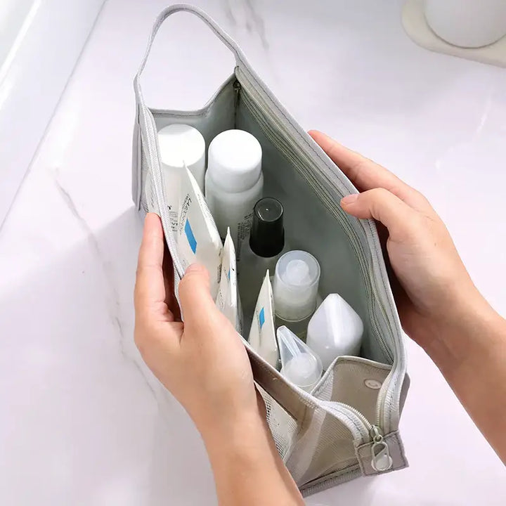 Trousse de Maquillage Grande Capacité - Maille Légère Séchage Rapide