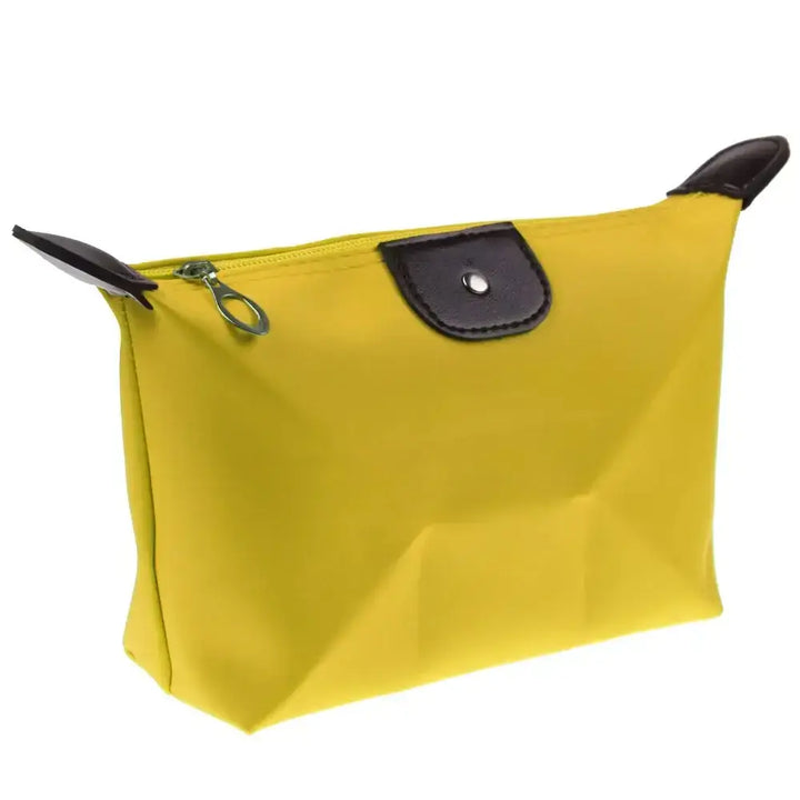 Trousse de Maquillage Imperméable - Compacte & Colorée pour Voyage - Jaune