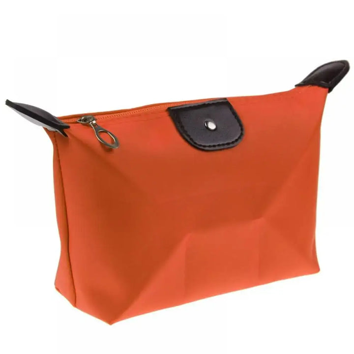 Trousse de Maquillage Imperméable - Compacte & Colorée pour Voyage - Orange