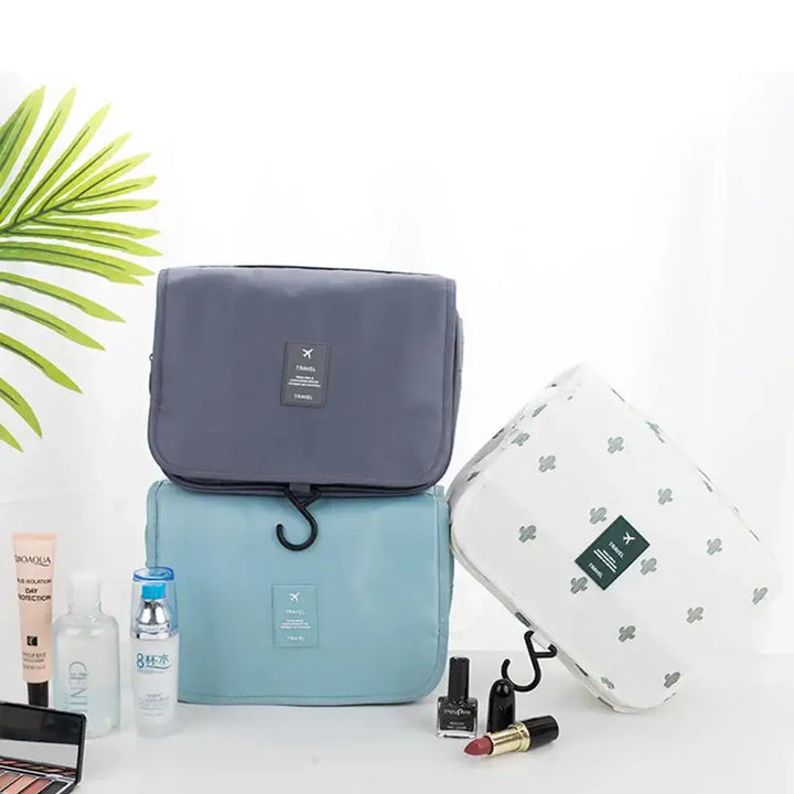 Trousse de Maquillage Imperméable - Grande Capacité avec Crochet