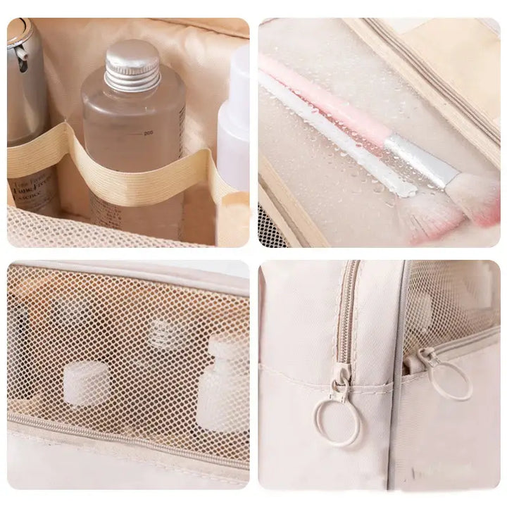 Trousse de Maquillage Imperméable - Grande Capacité avec Crochet