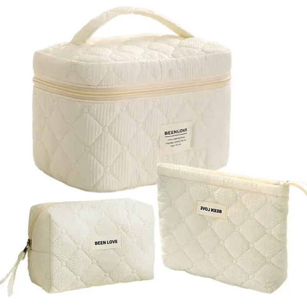 Trousse de Maquillage Matelassée - Format Voyage et Rangement Organisé