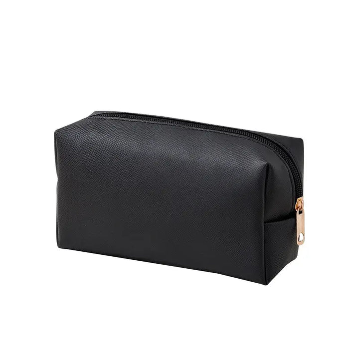 Trousse de Maquillage Portable - Grande Capacité avec Fermeture Éclair - Noir / L