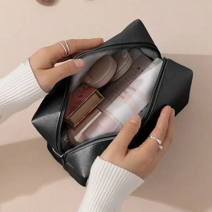 Trousse de Maquillage Portable - Grande Capacité avec Fermeture Éclair
