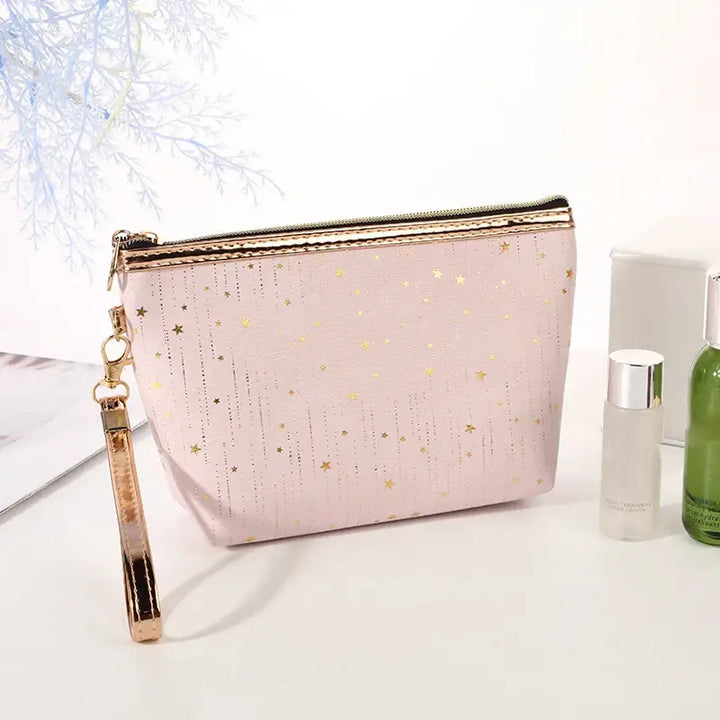 Trousse de Maquillage Portable - Motif Étoiles et Compacte pour Voyage