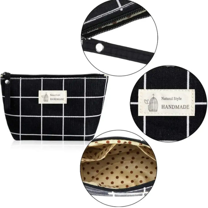 Trousse de Maquillage Portable - Sac de Voyage avec Fermeture Éclair