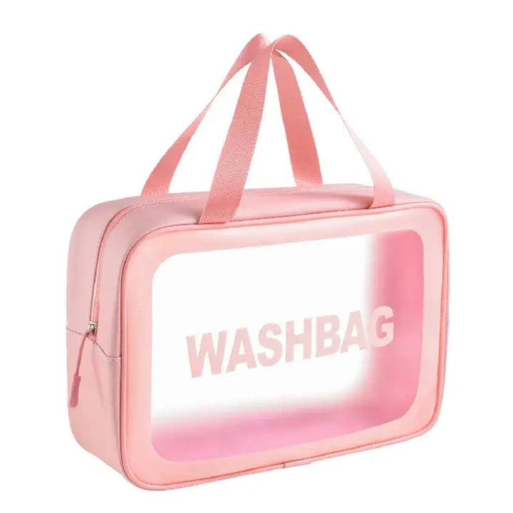Trousse de Maquillage Waterproof - Rangement Compact et Transparent - L-Rose